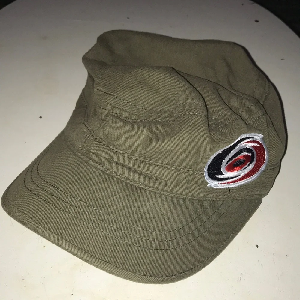 adidas Carolina Hurricanes NHL Womens Military Cap Hat Olive Green One Size